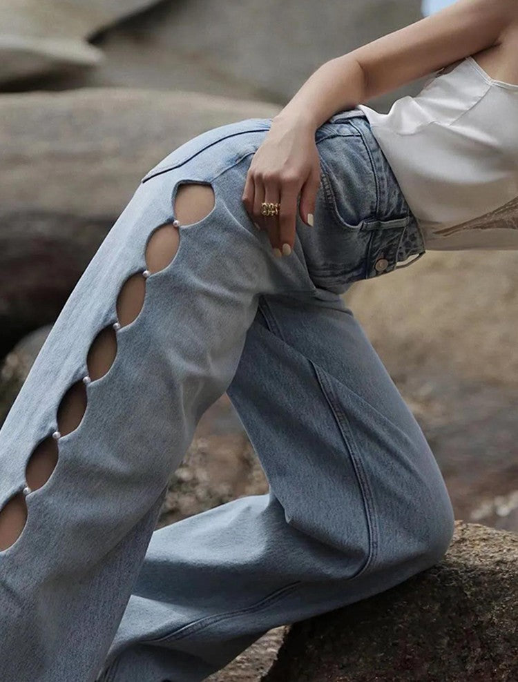Faith Denim Pearl Pants
