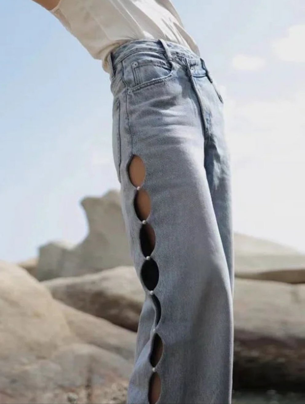 Faith Denim Pearl Pants
