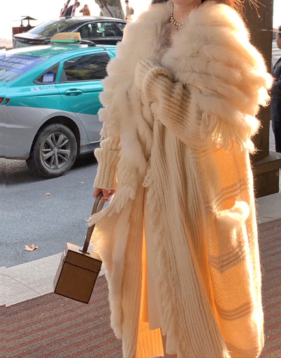 Rodeo Fox Fur Knit Sweater