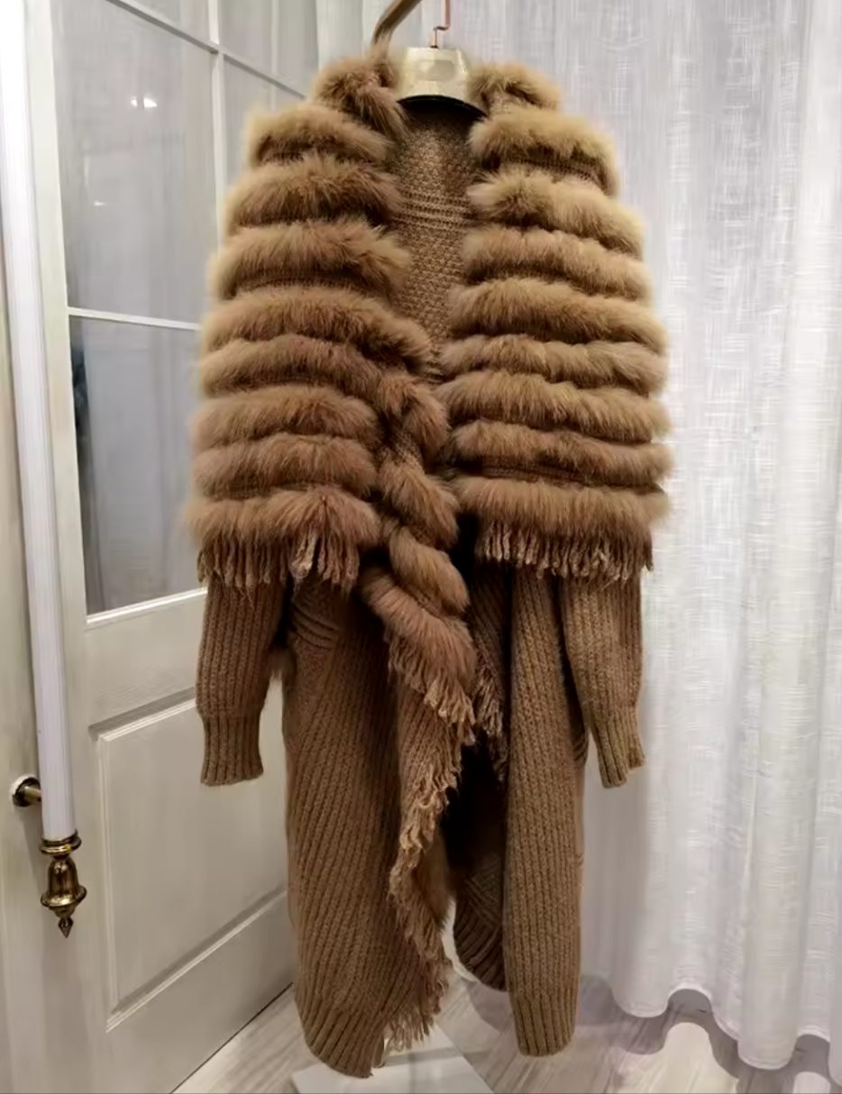 Rodeo Fox Fur Knit Sweater