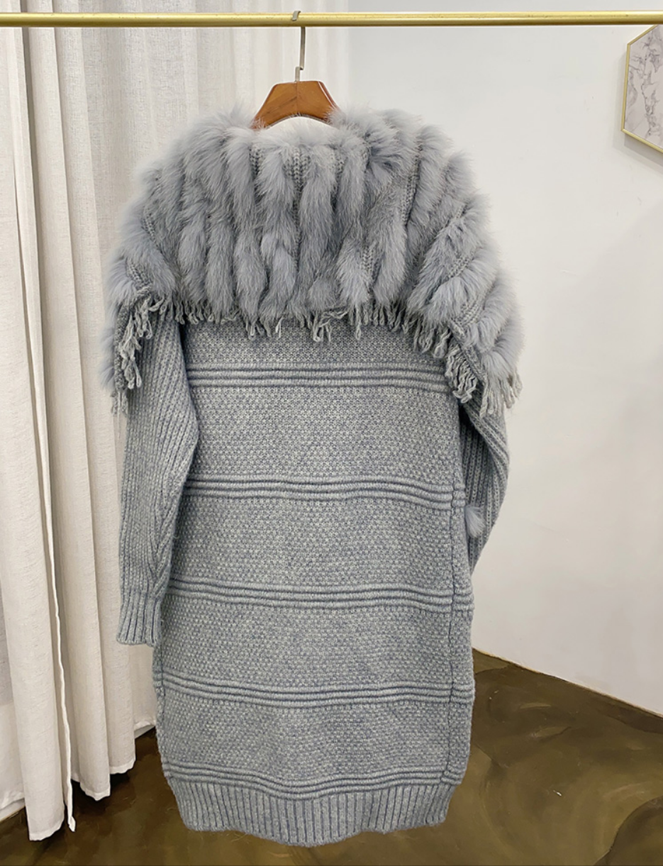 Rodeo Fox Fur Knit Sweater