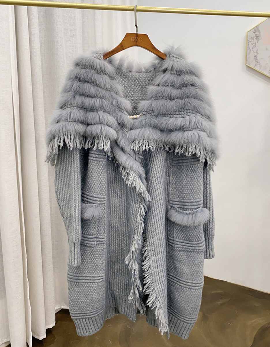 Rodeo Fox Fur Knit Sweater