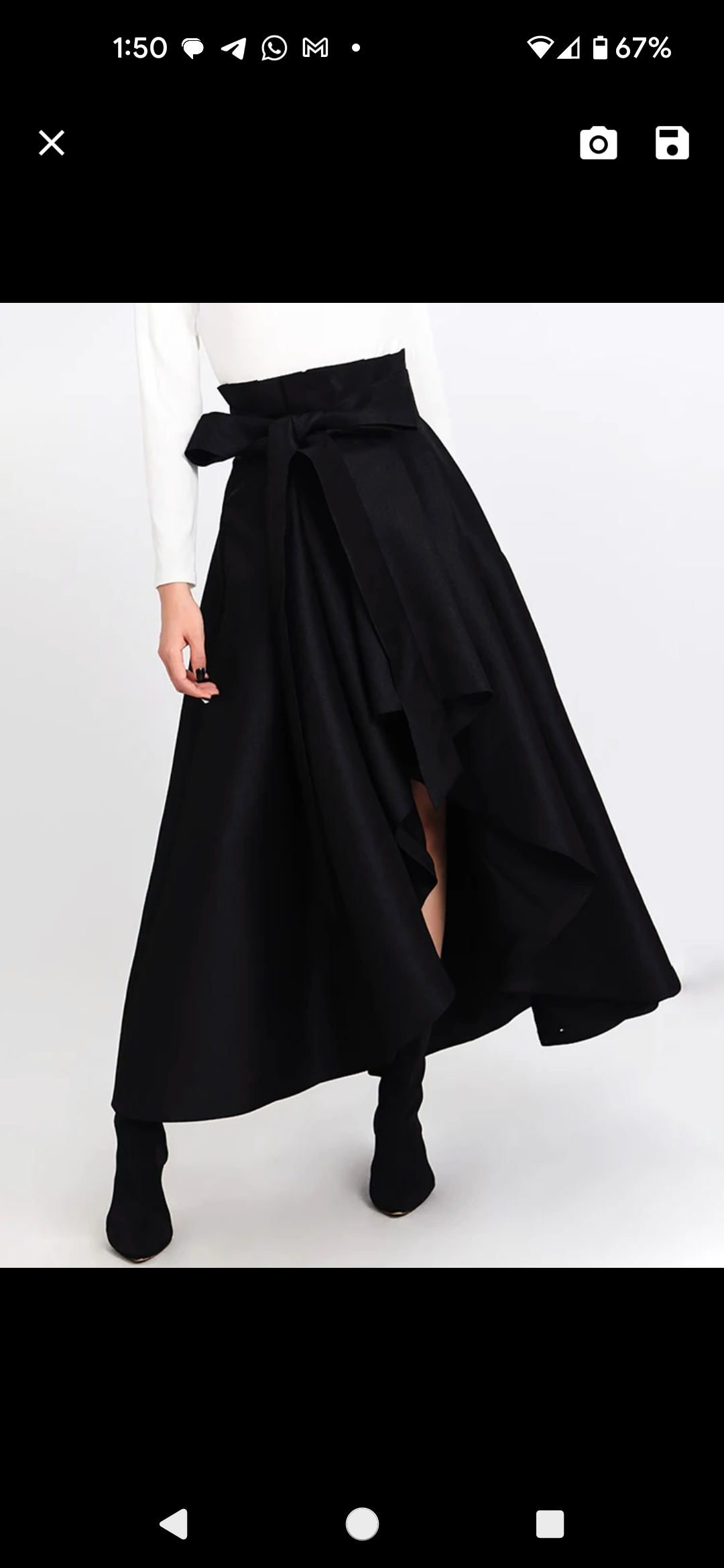 Miracle Cascading Skirt Black