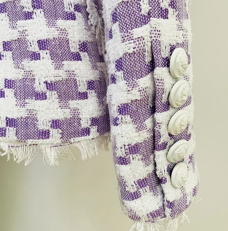 Muse Royal Italian Tweed Blazer Violet