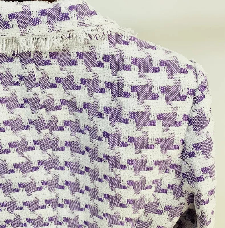Muse Royal Italian Tweed Blazer Violet