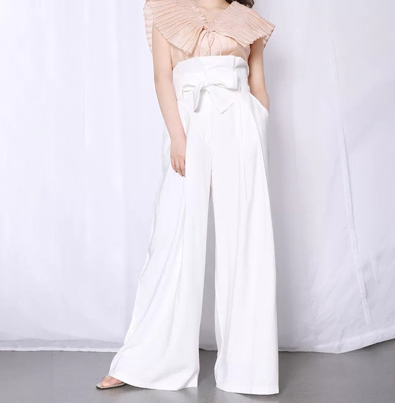 Joyce High Waisted Pants White