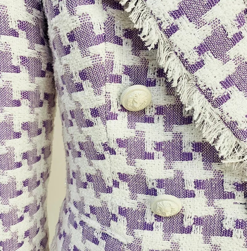 Muse Royal Italian Tweed Blazer Violet