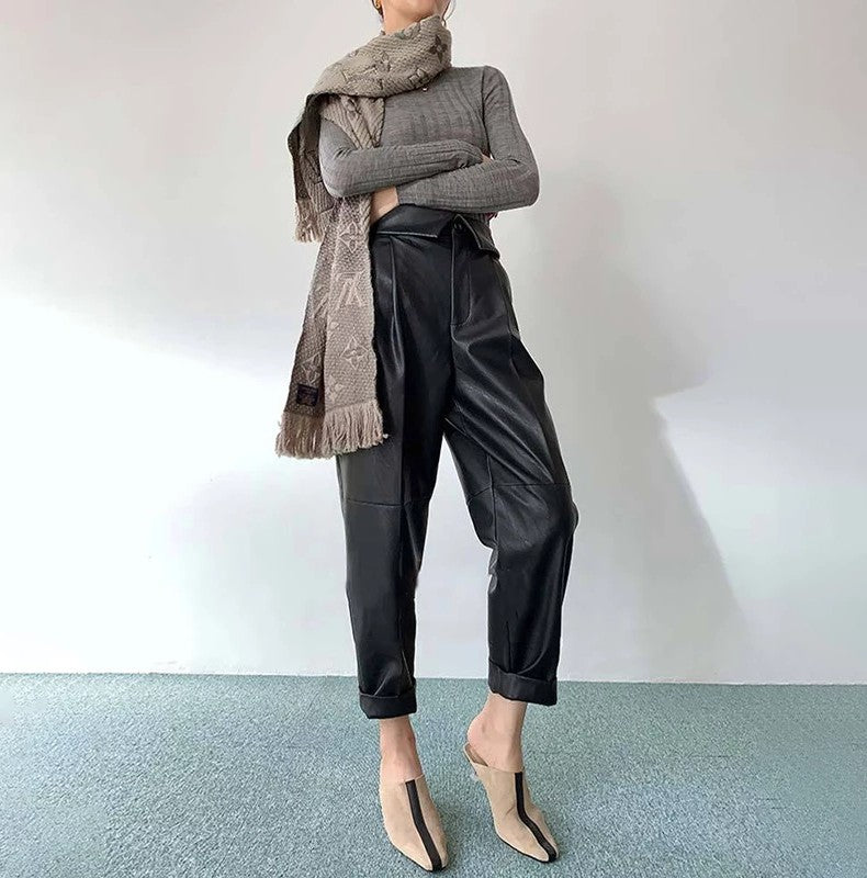 Angelica Vegan Leather Harem Pants