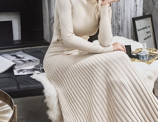 Hessa Knit Dress Beige