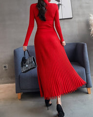 Hessa Knit Dress Red