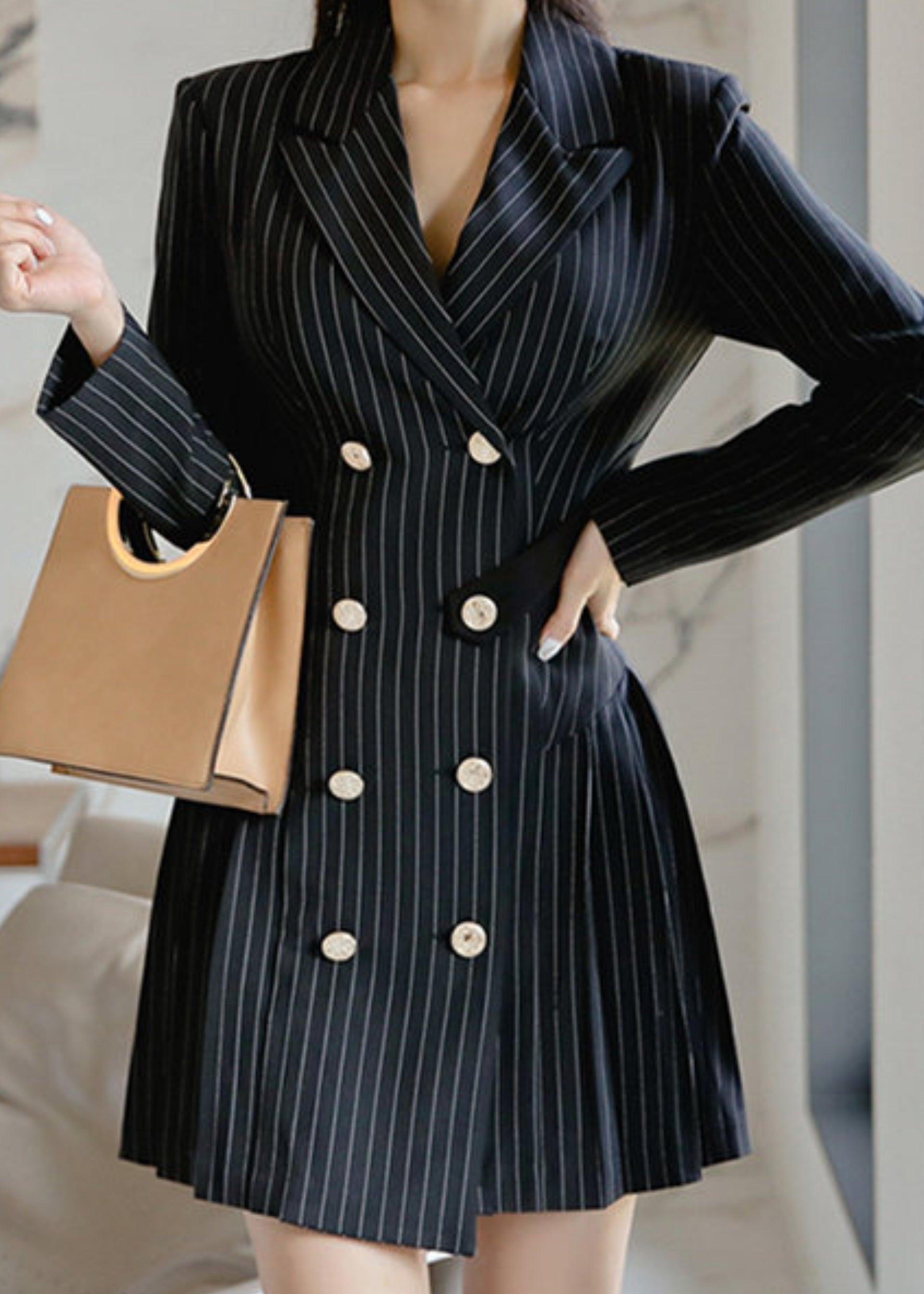 Jessica Pinstripe Dress