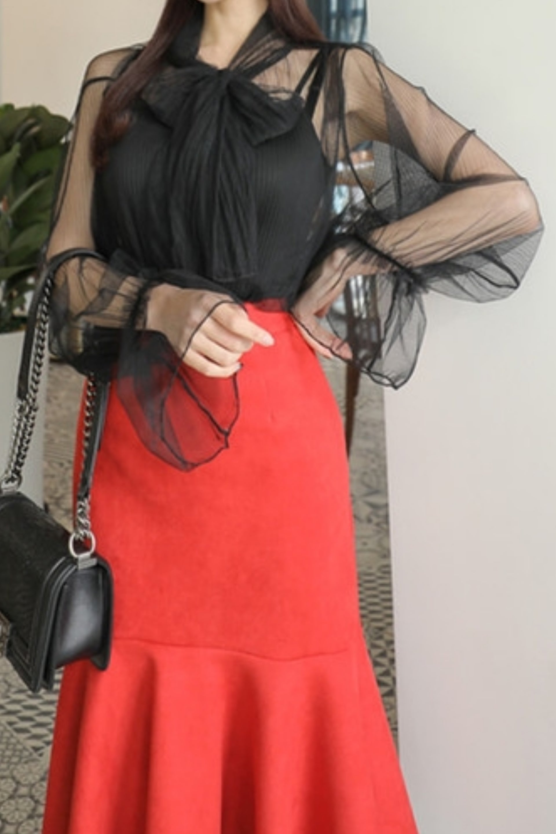 Ely Gauze Blouse Black