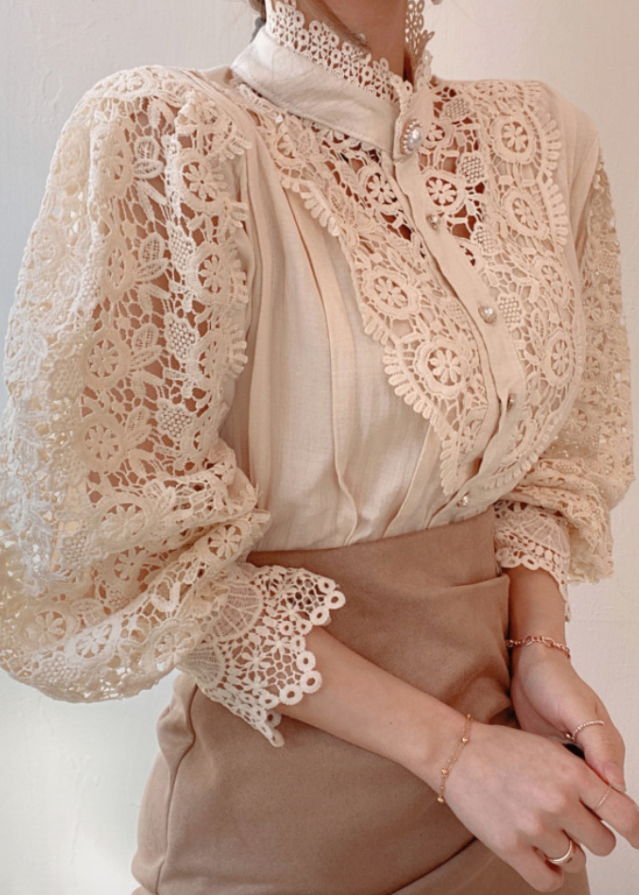 Kam Signature Lace Blouse