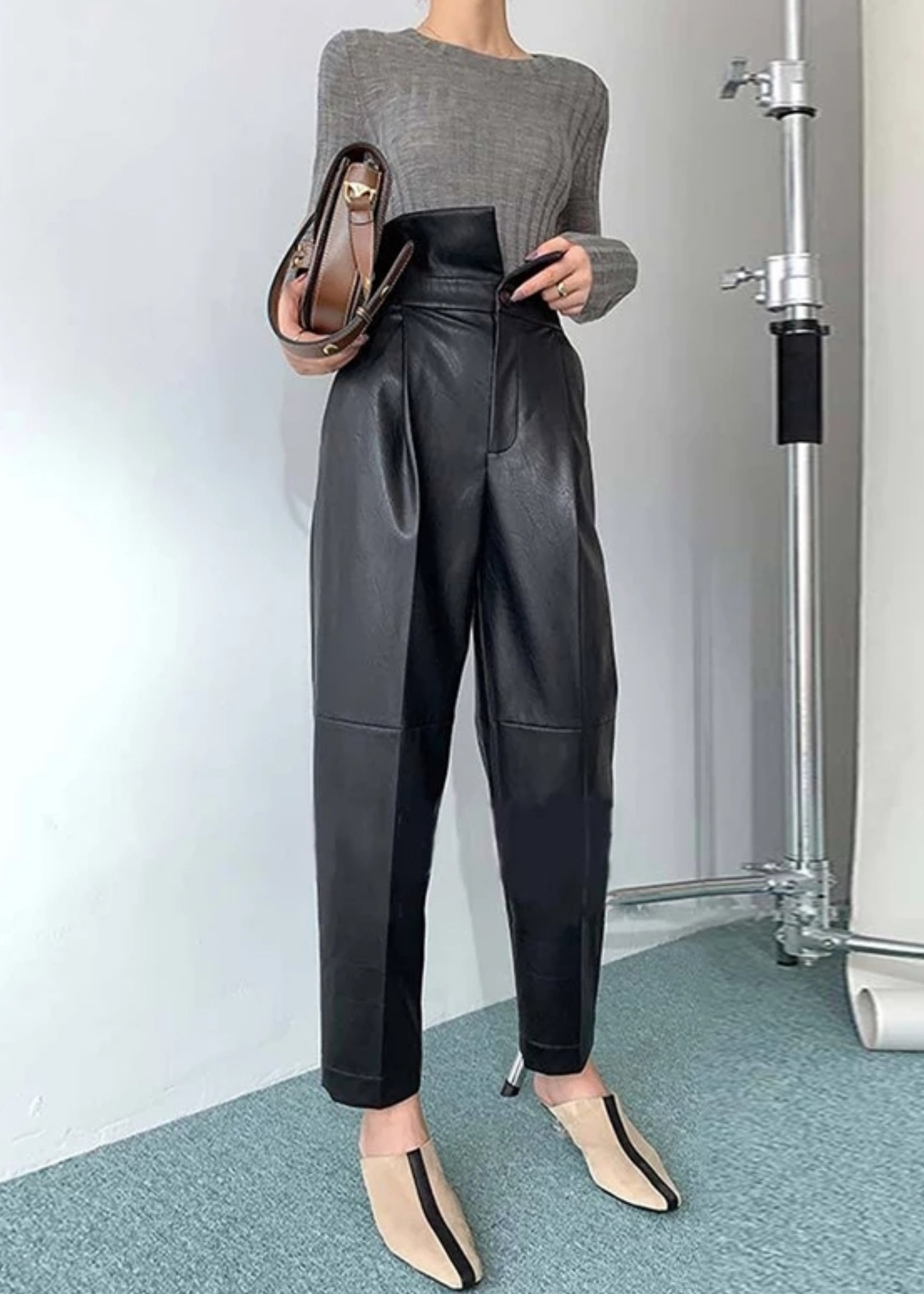 Angelica Vegan Leather Harem Pants