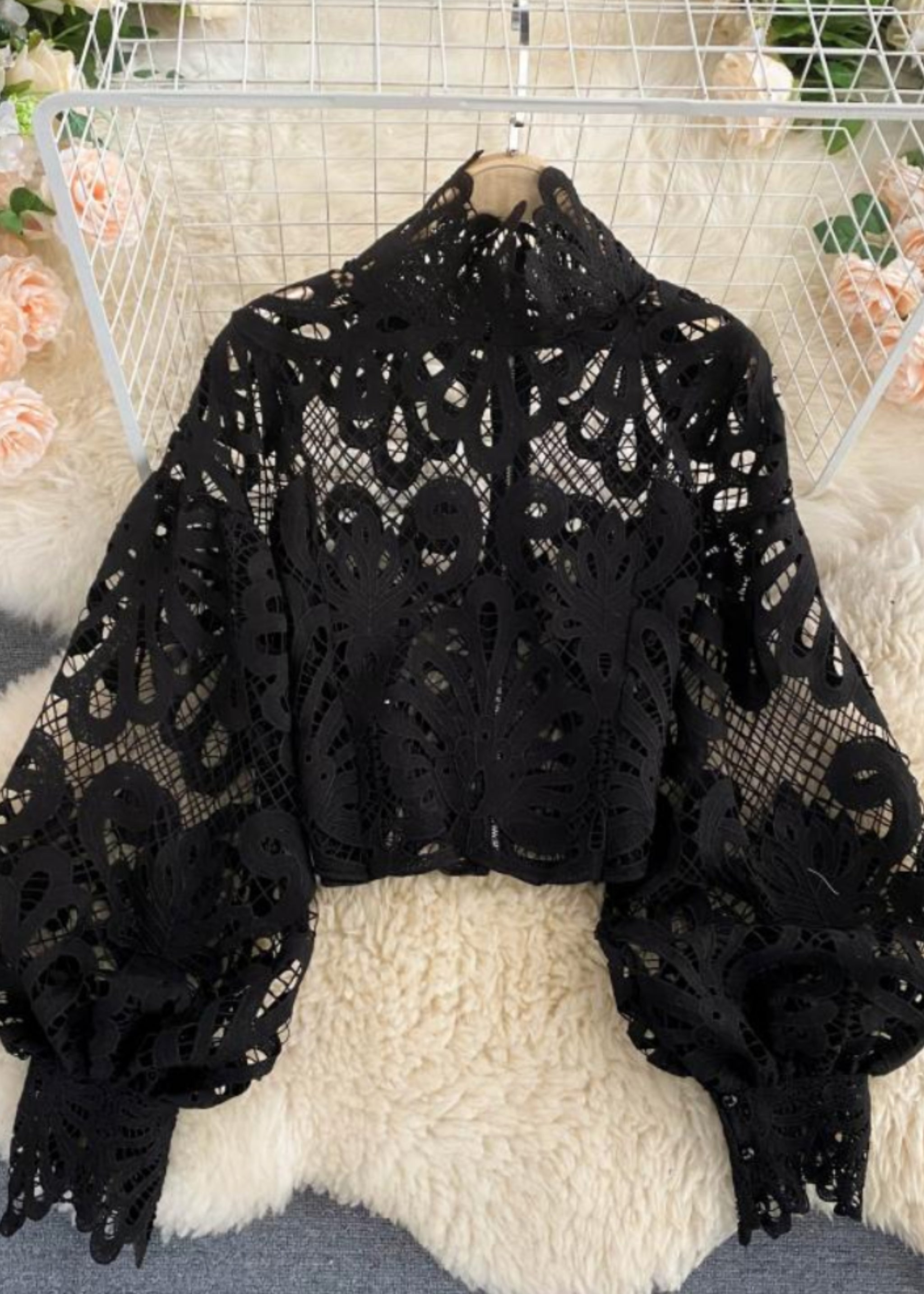 Lily of the Valley Blouse Black