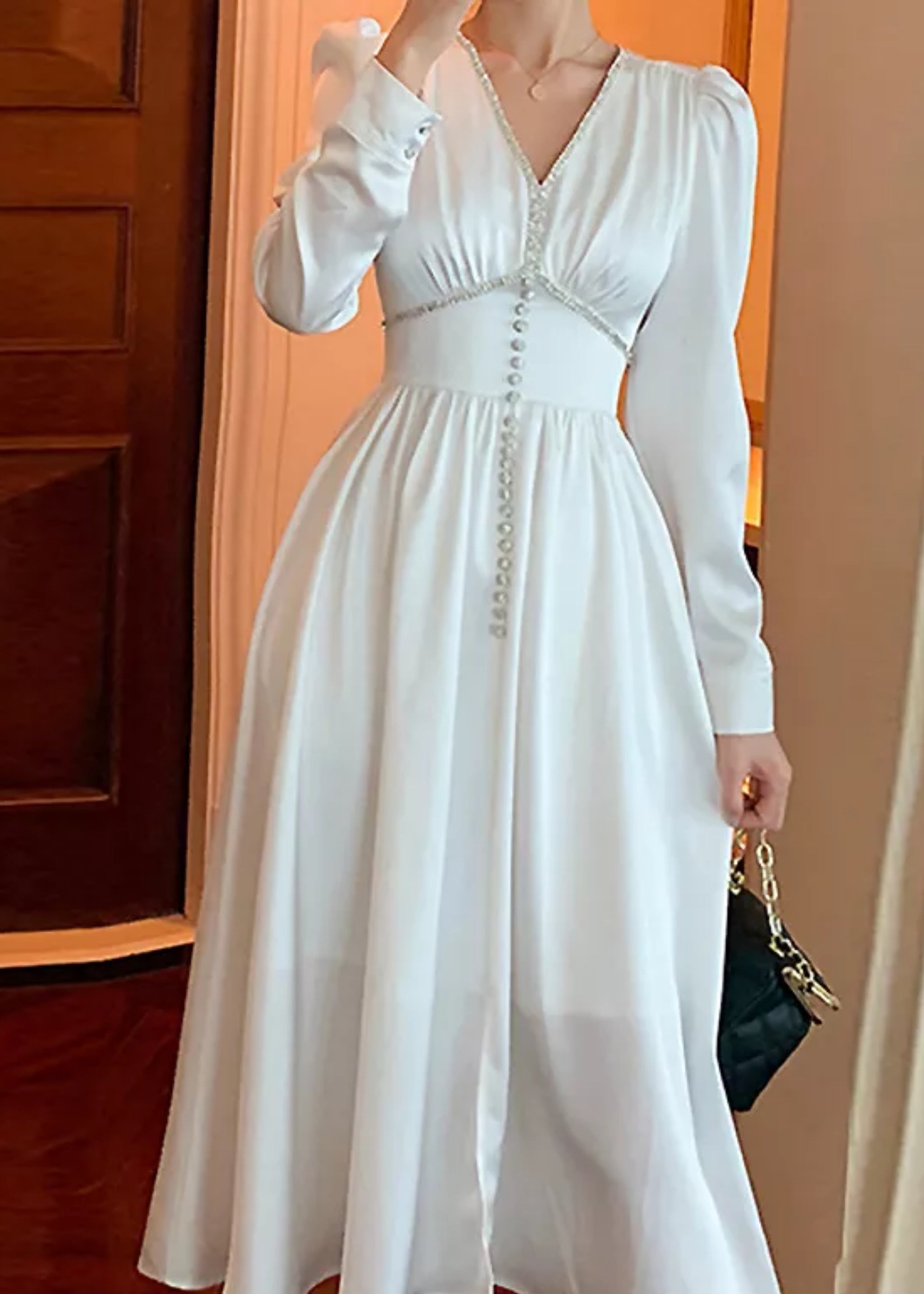 Diana Chiffon Jeweled Dress