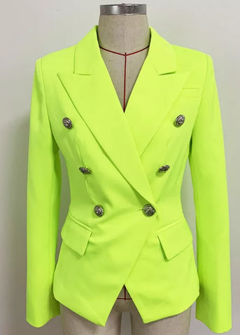 Muse Royal Italian Tweed Blazer Lime