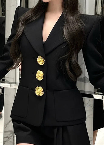 Kingdom Vegan Leather Jacket Gold