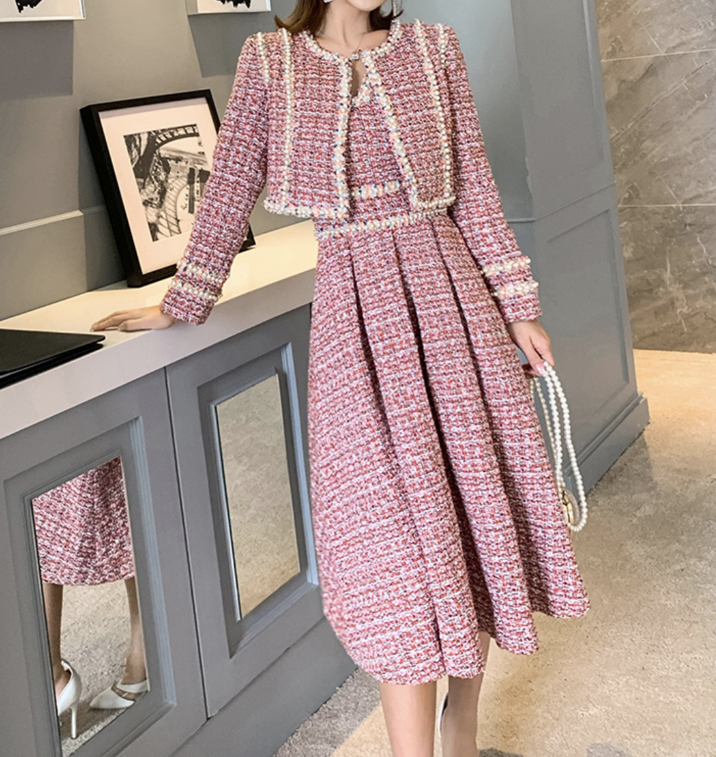 Dominique Tweed Dress and Coat Set