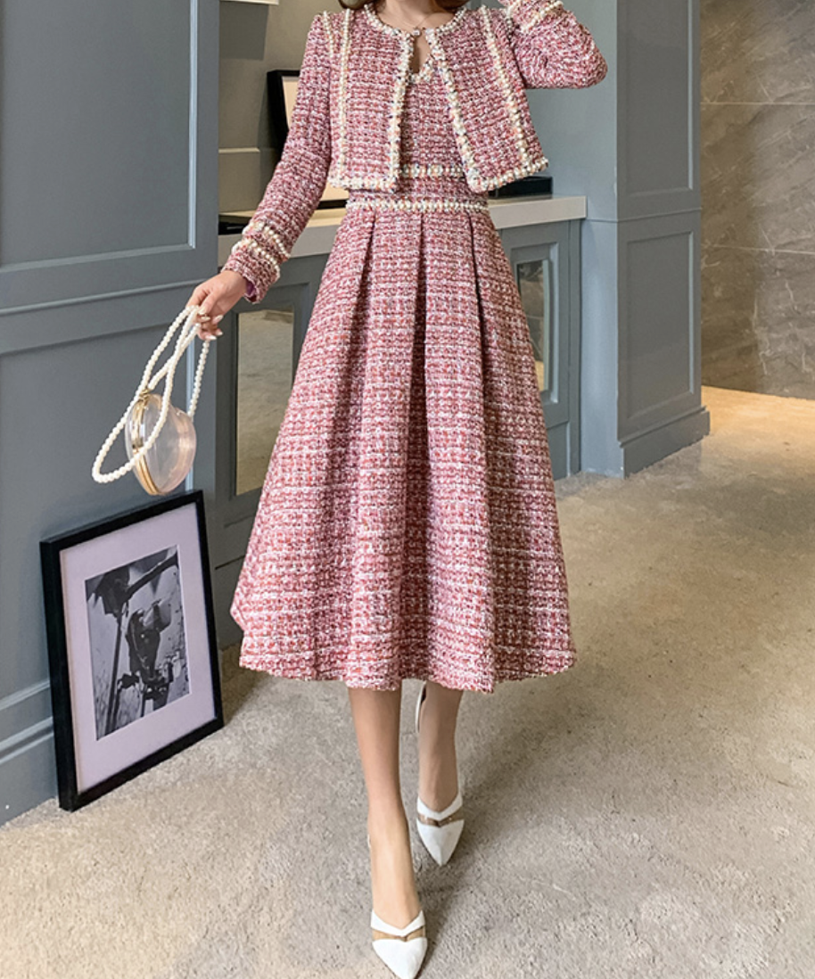 Dominique Tweed Dress and Coat Set