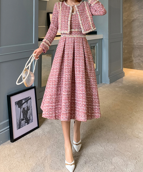 Dominique Tweed Dress and Coat Set – Belle Muse
