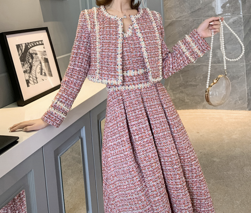 Dominique Tweed Dress and Coat Set