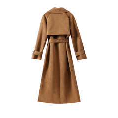 Messina Vegan Suede Trench Coat