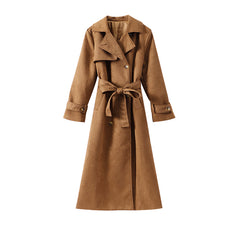 Messina Vegan Suede Trench Coat