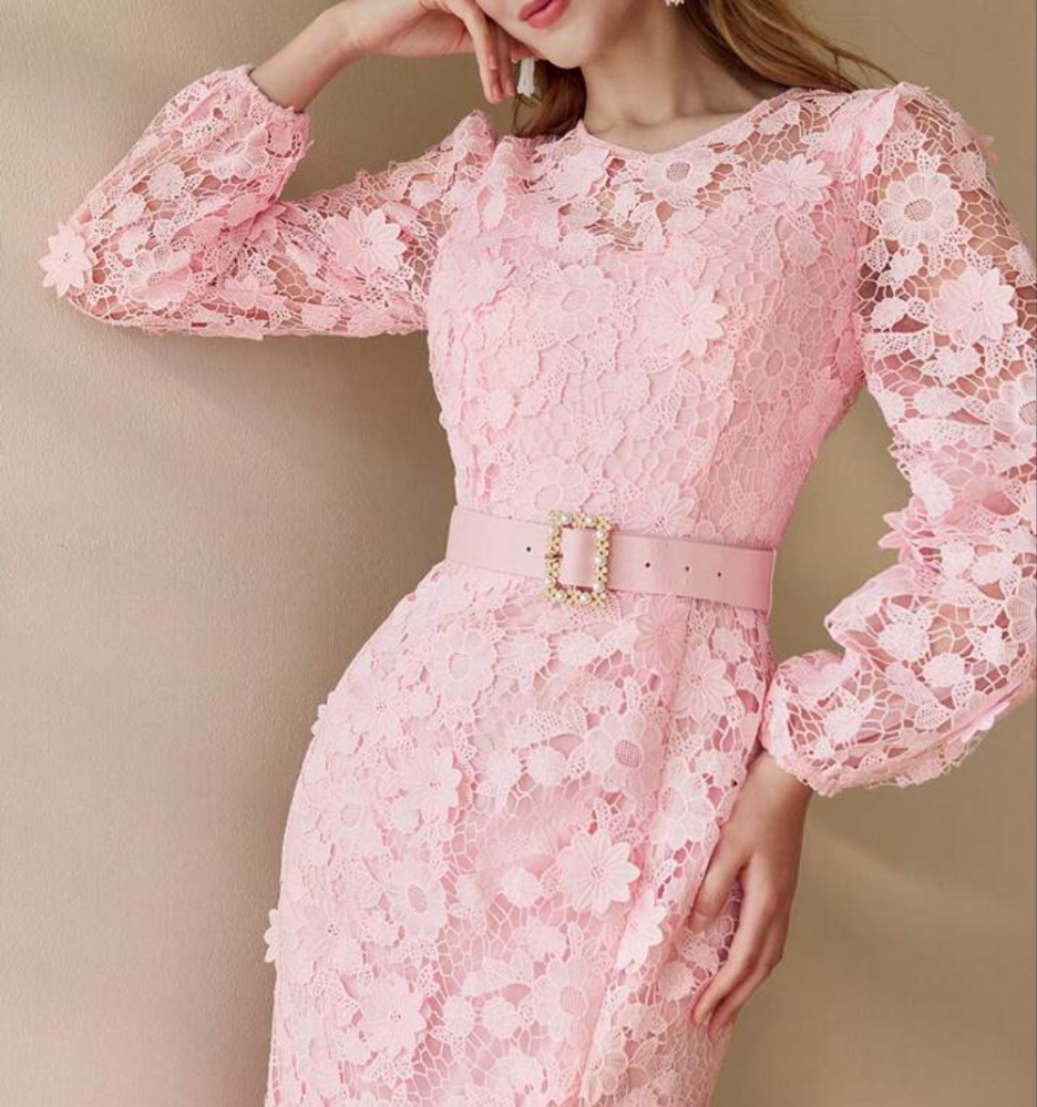 french connection lace dress pink French Connection Floral eyelet Lace Overlay mini Dress Pink Size 6 off shoulder
