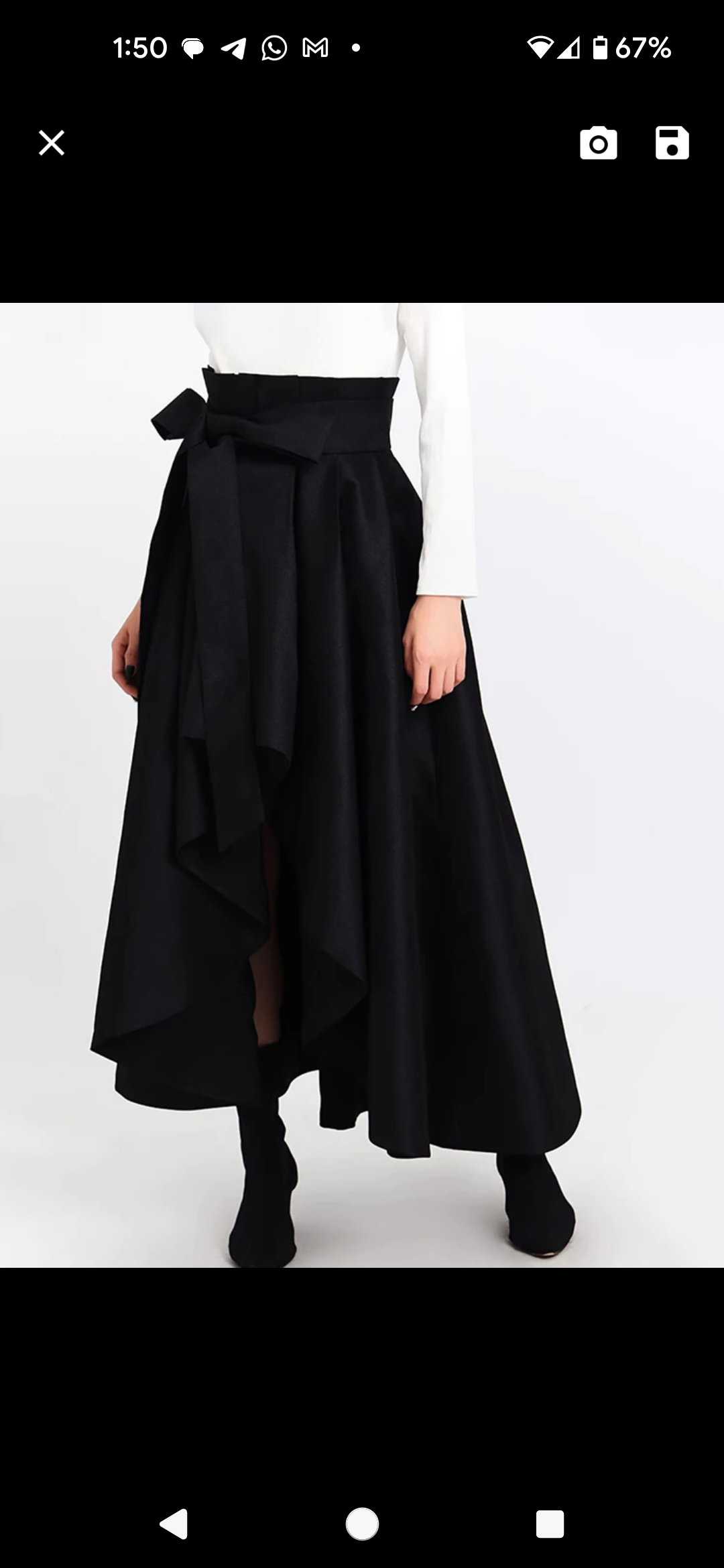 Miracle Cascading Skirt Black
