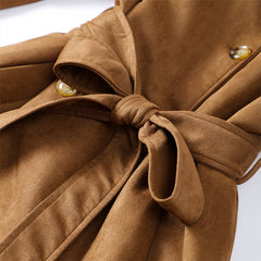 Messina Vegan Suede Trench Coat