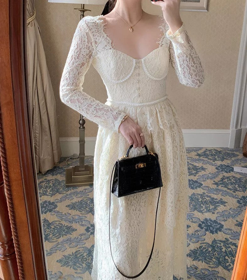 Persia French Lace Vintage Midi Dress Persia French Lace Vintage Midi Dress