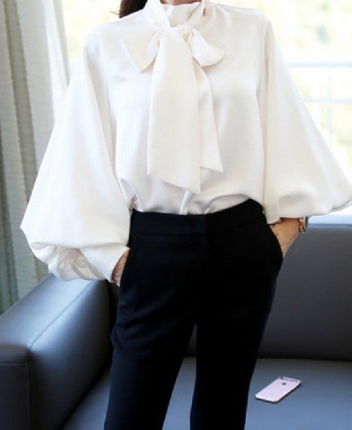 May Queen Silk Blouse White