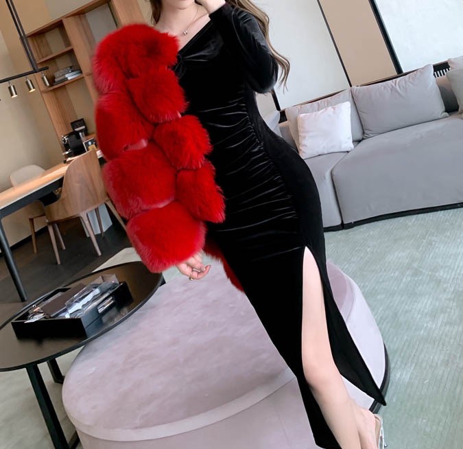 May Velvet Dress Black