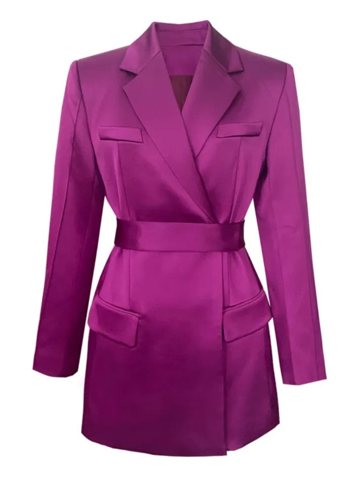 Reina Silky Blazer Dress Reina Silky Blazer Dress