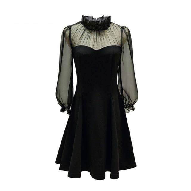 Princess Meghan Chiffon Dress Black