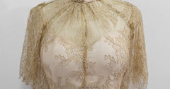 Theresa French Lace Dress Beige