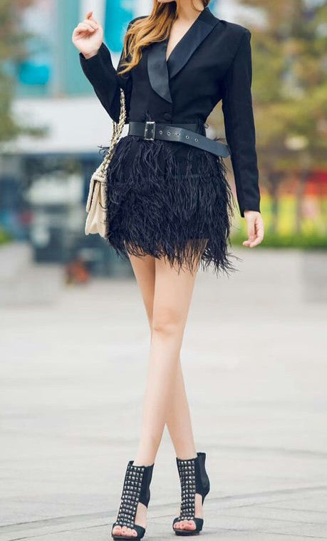 Black Perlota Tassel Dress