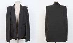 Vanity Blazer Cloak Black