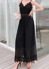 Mykonos Lace Jumpsuit Black