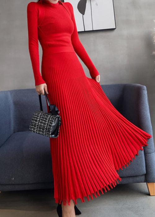 Hessa Knit Dress Red