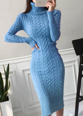 Redemption Knit Dress Blue