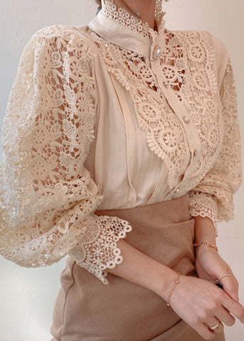 Beulah Vintage French Lace Blouse
