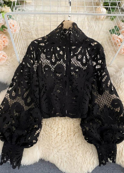 Lily of the Valley Blouse Black