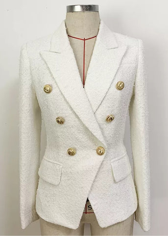 Diana Fringe Tweed Coat