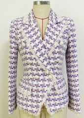 Muse Royal Italian Tweed Blazer Violet