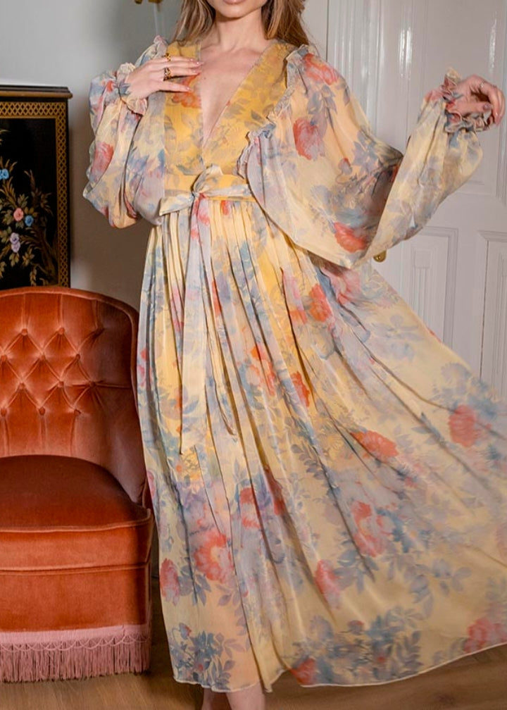 Ophiela Chiffon Wrap Dress Belle Muse Ophiela Chiffon Wrap Dress Belle Muse
