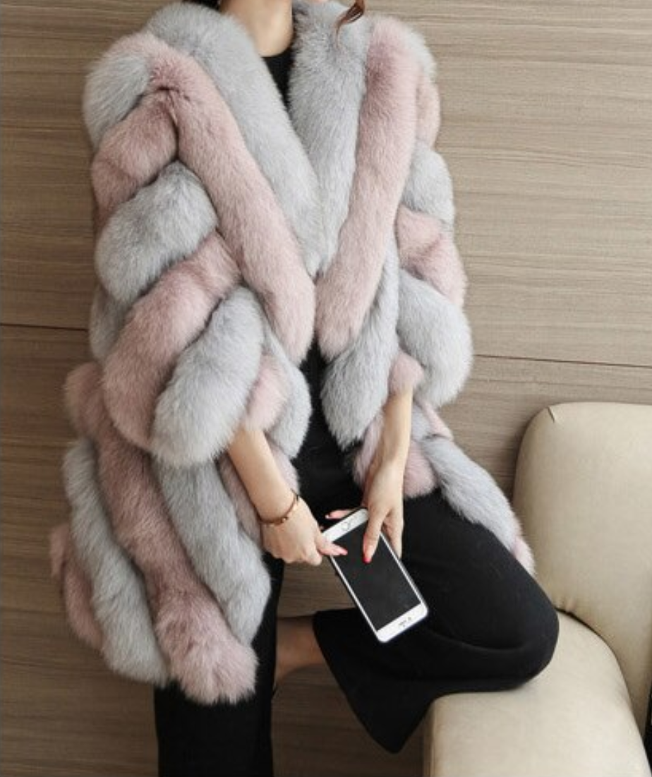 Glorious Vegan Fur Coat Pink