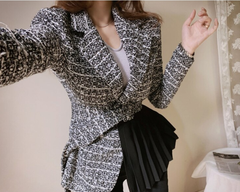 Milani Tweed Pleated Coat