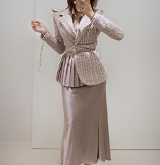 Milani Tweed Pleated Coat